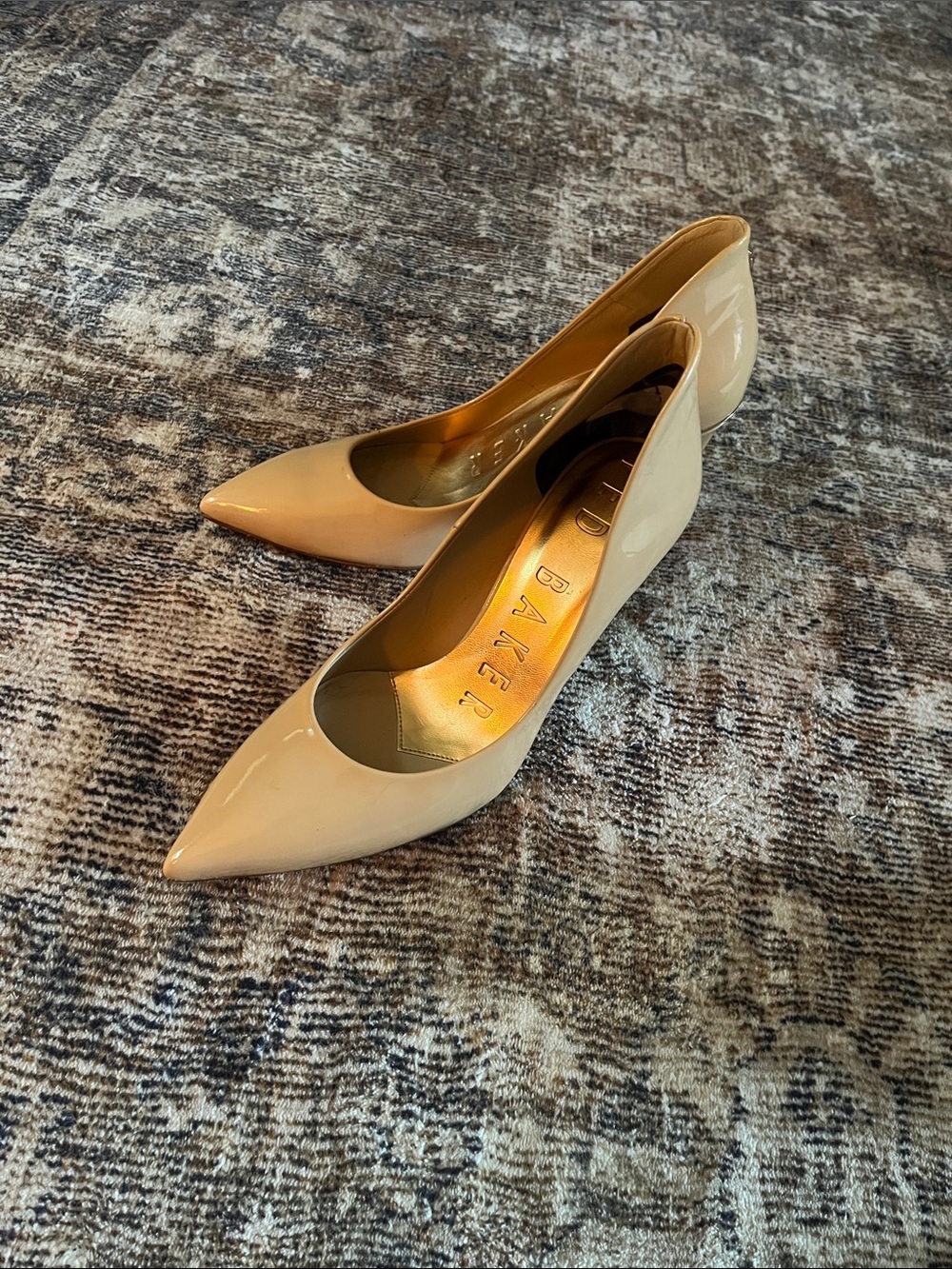 Bakers Nude Patent Pointed-Toe Stiletto Pumps